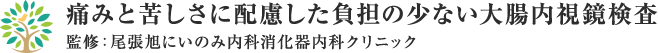 痛みと苦しさに配慮した負担の少ない大領内視鏡検査 監修：尾張旭にいのみ内科消化器内科クリニック